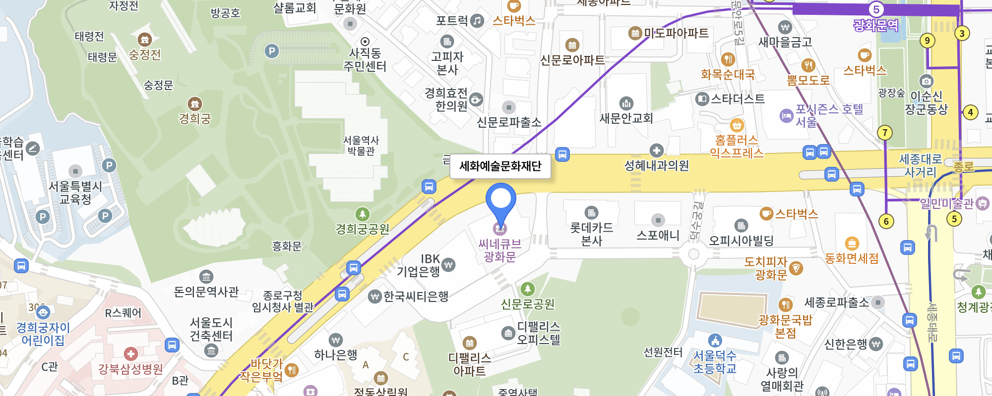 세화예술문화재단 오시는 길 안내 지도